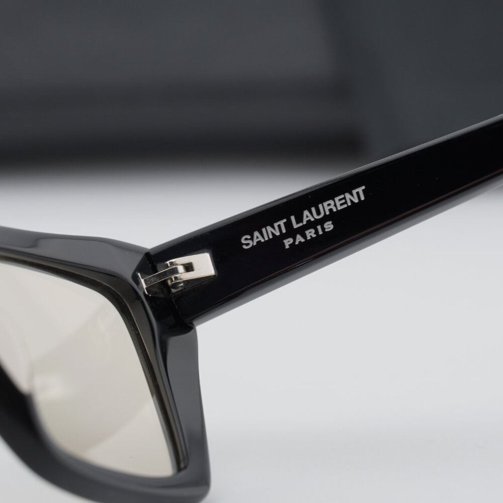 Saint Laurent SL 276 MICA 038 Sunglasses - Shiny Black/Yellow - Picture 8 of 10